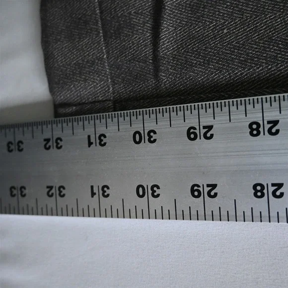 Gant 36x30 Brown Herringbone 100%‎ Cotton Pleated Cuffed Dress Pants